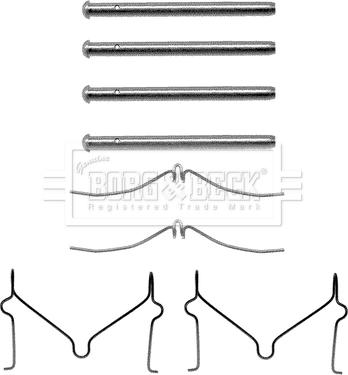 Borg & Beck BBK1082 - Комплектующие для колодок дискового тормоза avtokuzovplus.com.ua