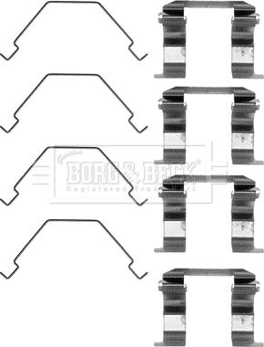 Borg & Beck BBK1083 - Комплектуючі, колодки дискового гальма autocars.com.ua