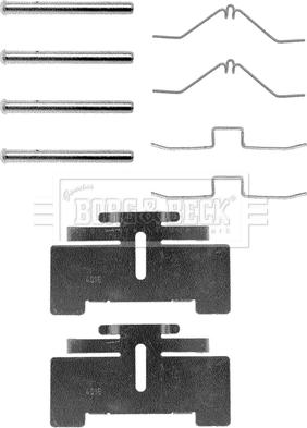 Borg & Beck BBK1093 - Комплектуючі, колодки дискового гальма autocars.com.ua