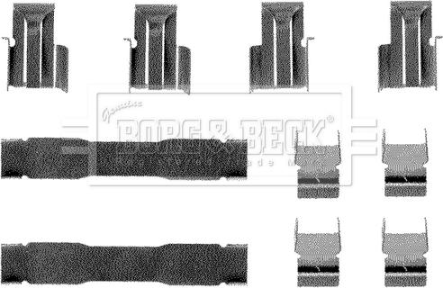 Borg & Beck BBK1094 - Комплектуючі, колодки дискового гальма autocars.com.ua