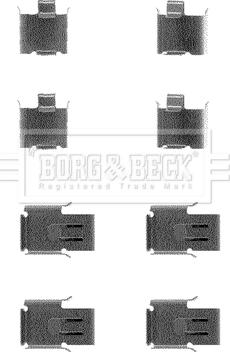 Borg & Beck BBK1097 - Комплектуючі, колодки дискового гальма autocars.com.ua