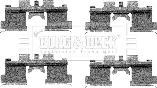 Borg & Beck BBK1105 - Комплектующие для колодок дискового тормоза autodnr.net