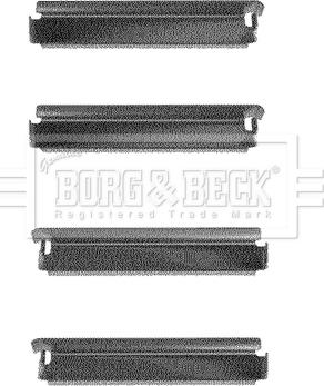 Borg & Beck BBK1106 - Комплектуючі, колодки дискового гальма autocars.com.ua