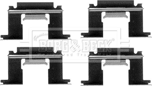 Borg & Beck BBK1117 - Комплектуючі, колодки дискового гальма autocars.com.ua