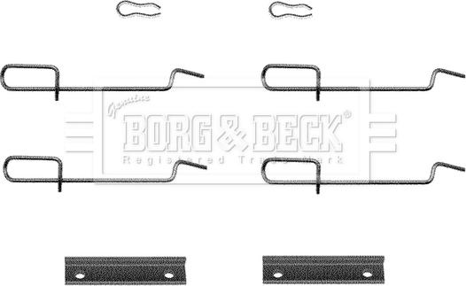 Borg & Beck BBK1119 - Комплектуючі, колодки дискового гальма autocars.com.ua