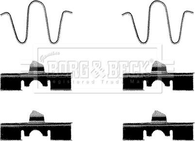 Borg & Beck BBK1138 - Комплектующие для колодок дискового тормоза autodnr.net