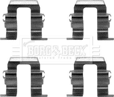 Borg & Beck BBK1141 - Комплектуючі, колодки дискового гальма autocars.com.ua