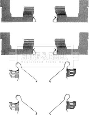 Borg & Beck BBK1145 - Комплектуючі, колодки дискового гальма autocars.com.ua