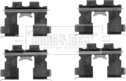 Borg & Beck BBK1149 - Комплектующие для колодок дискового тормоза autodnr.net