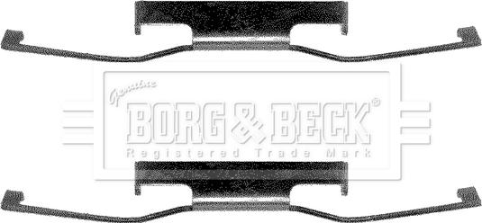 Borg & Beck BBK1154 - Комплектуючі, колодки дискового гальма autocars.com.ua