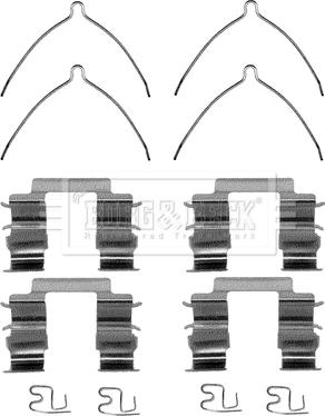 Borg & Beck BBK1162 - Комплектуючі, колодки дискового гальма autocars.com.ua