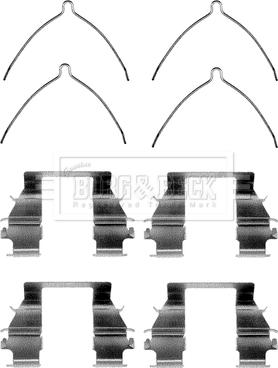 Borg & Beck BBK1163 - Комплектуючі, колодки дискового гальма autocars.com.ua