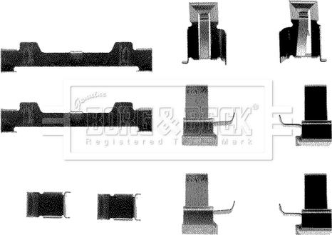 Borg & Beck BBK1166 - Комплектуючі, колодки дискового гальма autocars.com.ua