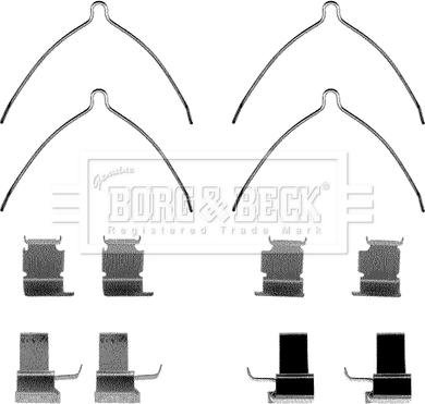 Borg & Beck BBK1168 - Комплектующие для колодок дискового тормоза autodnr.net