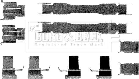 Borg & Beck BBK1174 - Комплектующие для колодок дискового тормоза avtokuzovplus.com.ua