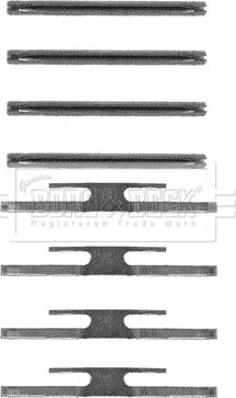 Borg & Beck BBK1176 - Комплектуючі, колодки дискового гальма autocars.com.ua