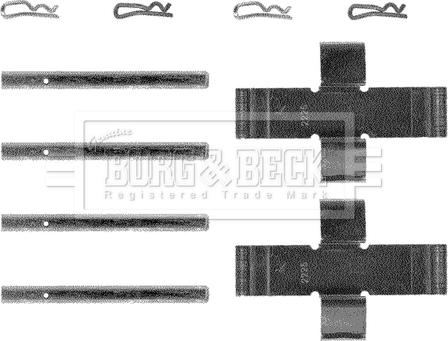 Borg & Beck BBK1181 - Комплектуючі, колодки дискового гальма autocars.com.ua