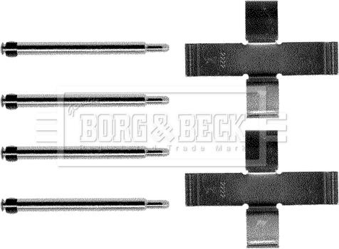 Borg & Beck BBK1191 - Комплектуючі, колодки дискового гальма autocars.com.ua