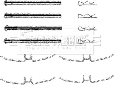 Borg & Beck BBK1194 - Комплектующие для колодок дискового тормоза avtokuzovplus.com.ua