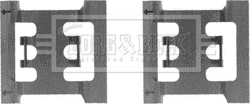 Borg & Beck BBK1199 - Комплектуючі, колодки дискового гальма autocars.com.ua