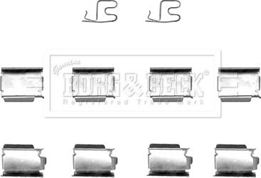 Borg & Beck BBK1201 - Комплектуючі, колодки дискового гальма autocars.com.ua