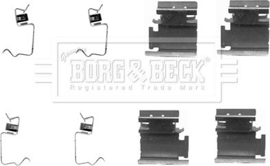 Borg & Beck BBK1204 - Комплектуючі, колодки дискового гальма autocars.com.ua