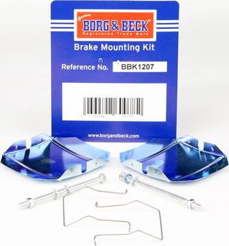 Borg & Beck BBK1207 - Комплектующие для колодок дискового тормоза autodnr.net
