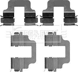 Borg & Beck BBK1211 - Комплектуючі, колодки дискового гальма autocars.com.ua