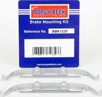 Borg & Beck BBK1235 - Комплектующие для колодок дискового тормоза autodnr.net