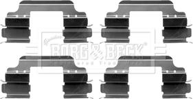 Borg & Beck BBK1237 - Комплектуючі, колодки дискового гальма autocars.com.ua