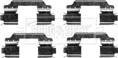 Borg & Beck BBK1240 - Комплектуючі, колодки дискового гальма autocars.com.ua