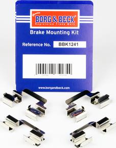 Borg & Beck BBK1241 - Комплектующие для колодок дискового тормоза autodnr.net