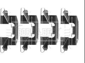 Borg & Beck BBK1245 - Комплектуючі, колодки дискового гальма autocars.com.ua