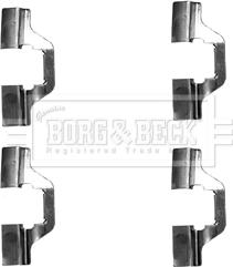 Borg & Beck BBK1255 - Комплектуючі, колодки дискового гальма autocars.com.ua