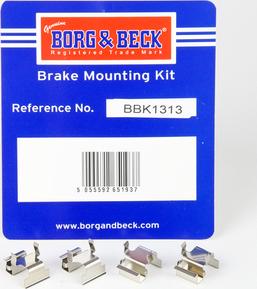 Borg & Beck BBK1313 - Комплектующие для колодок дискового тормоза avtokuzovplus.com.ua