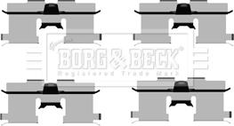 Borg & Beck BBK1314 - Комплектуючі, колодки дискового гальма autocars.com.ua