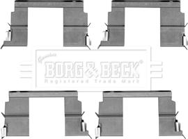 Borg & Beck BBK1317 - Комплектуючі, колодки дискового гальма autocars.com.ua