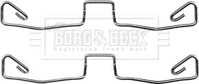 Borg & Beck BBK1324 - Комплектуючі, колодки дискового гальма autocars.com.ua