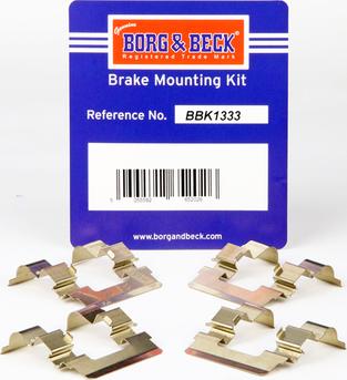Borg & Beck BBK1333 - Комплектуючі, колодки дискового гальма autocars.com.ua