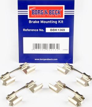 Borg & Beck BBK1369 - Комплектуючі, колодки дискового гальма autocars.com.ua