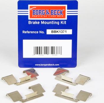 Borg & Beck BBK1371 - Комплектующие для колодок дискового тормоза avtokuzovplus.com.ua
