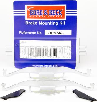 Borg & Beck BBK1405 - Комплектуючі, колодки дискового гальма autocars.com.ua
