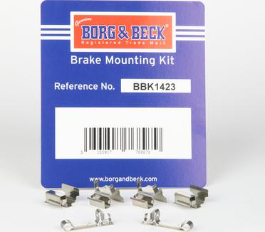 Borg & Beck BBK1423 - Комплектуючі, колодки дискового гальма autocars.com.ua