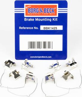 Borg & Beck BBK1425 - Комплектующие для колодок дискового тормоза autodnr.net