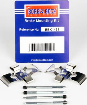 Borg & Beck BBK1431 - Комплектующие для колодок дискового тормоза avtokuzovplus.com.ua