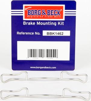 Borg & Beck BBK1462 - Комплектующие для колодок дискового тормоза avtokuzovplus.com.ua