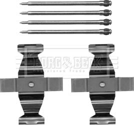 Borg & Beck BBK1482 - Комплектуючі, колодки дискового гальма autocars.com.ua