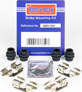 Borg & Beck BBK1561 - Комплектуючі, колодки дискового гальма autocars.com.ua