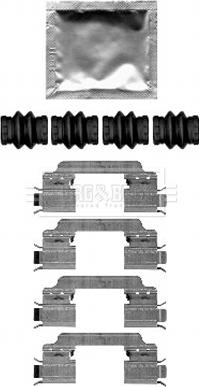 Borg & Beck BBK1609 - Комплектуючі, колодки дискового гальма autocars.com.ua