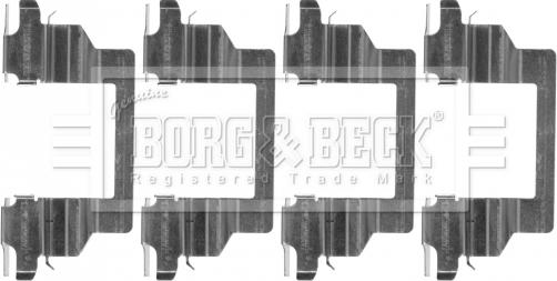 Borg & Beck BBK1615 - Комплектуючі, колодки дискового гальма autocars.com.ua